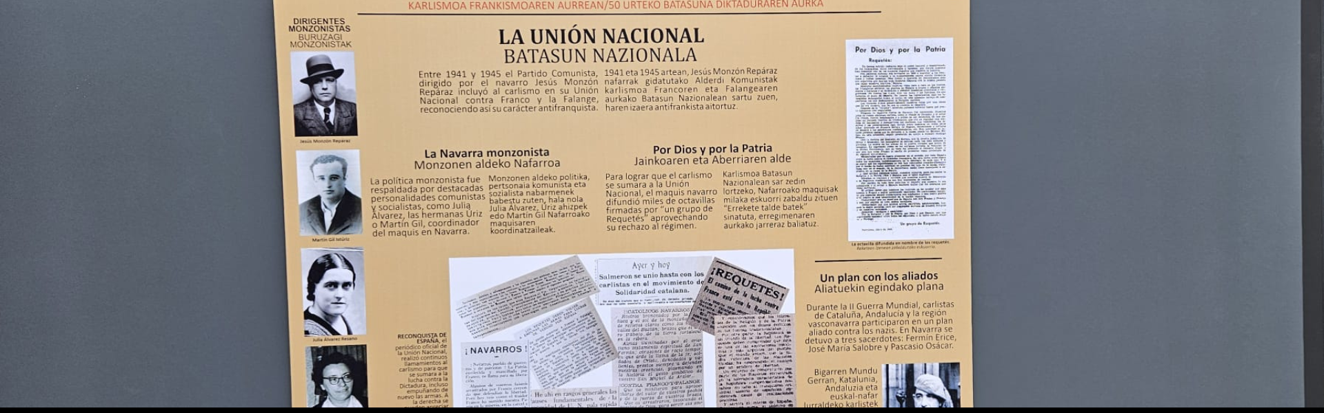 Erakusketa: «Carlismo frente a Franquismo. 50 años de unidad contra la Dictadura»